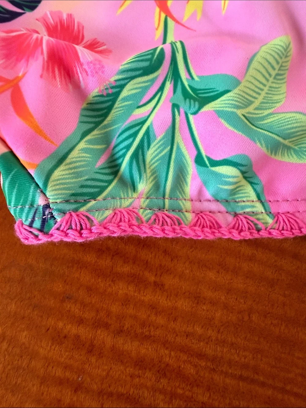 New Juicy Couture Girls Pink Tropical Floral One-Piece Swimsuit size 6